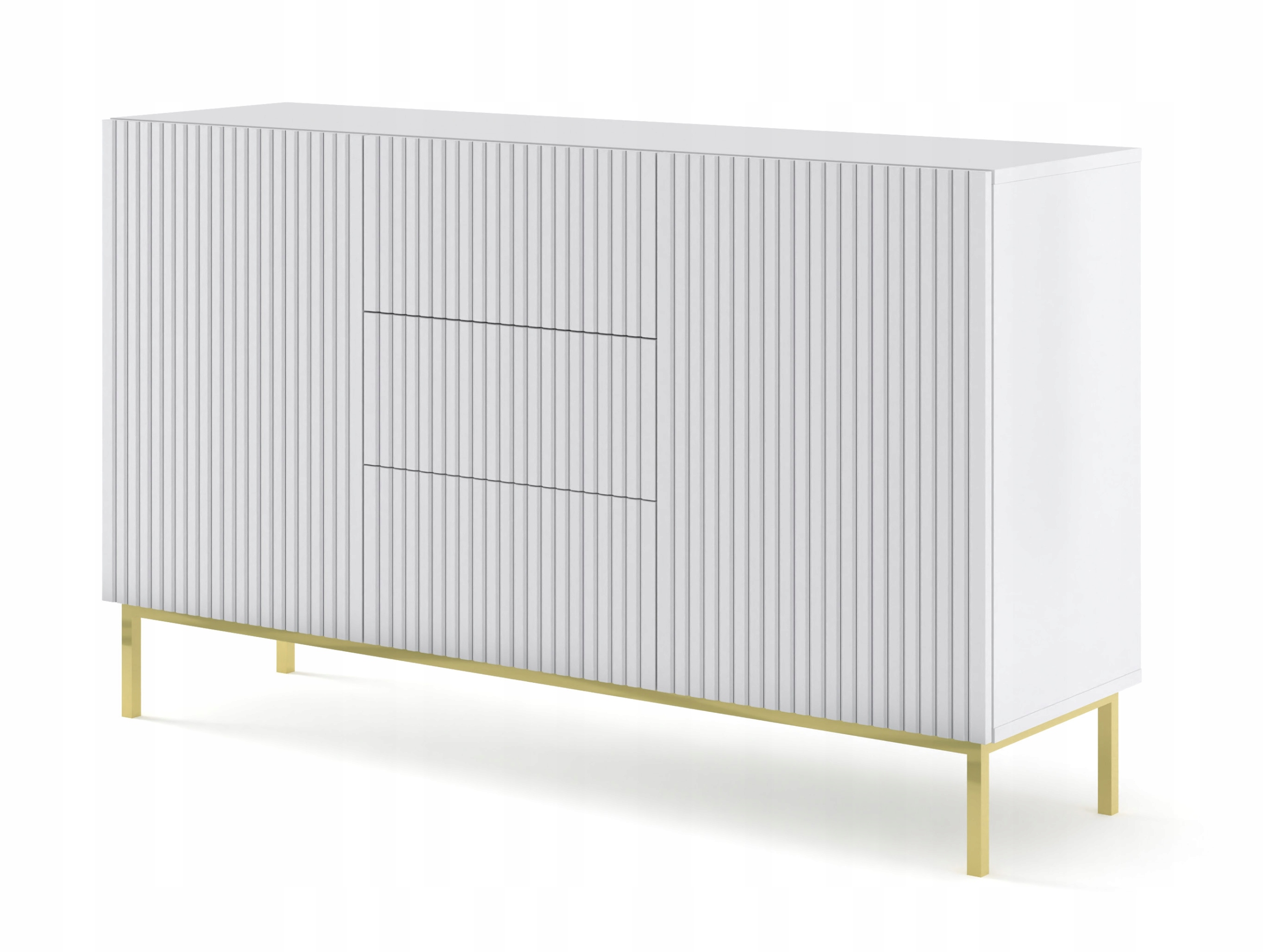 

Komoda Ravenna B 150 cm 2D3S frez biały mat rama