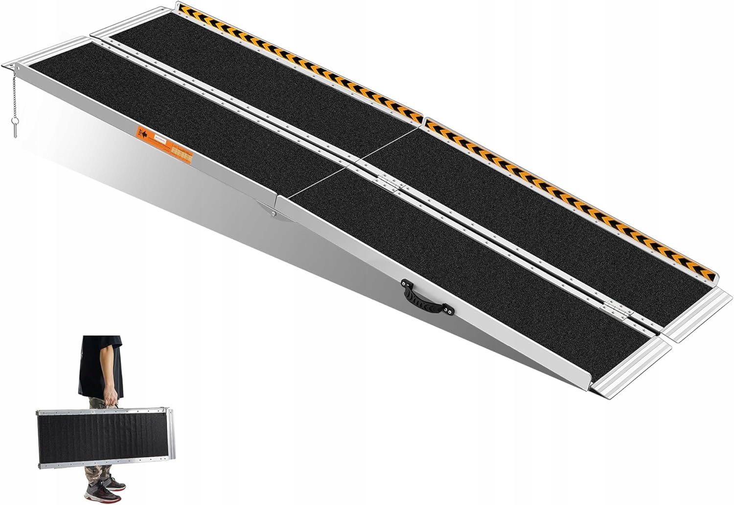 Hliníková Rampa Invalidní Vozíky Jízdní Kola Příjezdové Cesty 213X0,72 360 Kg Silná