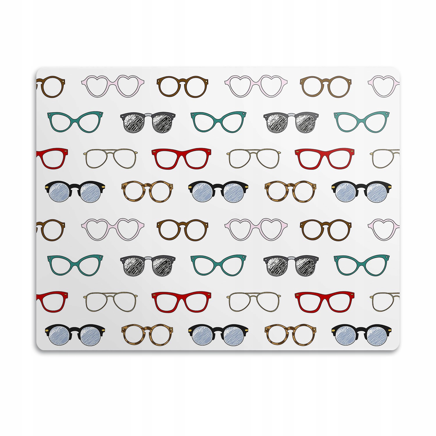 Voděodolná podložka pod misku Retro brýle 60x40 cm