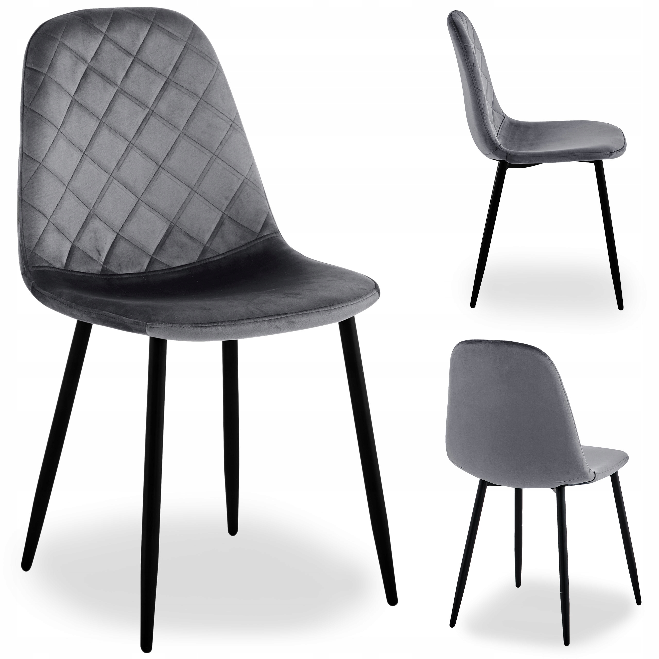 

Krzesło Tapicerowane Welurowe Velvet Pikowane Loft