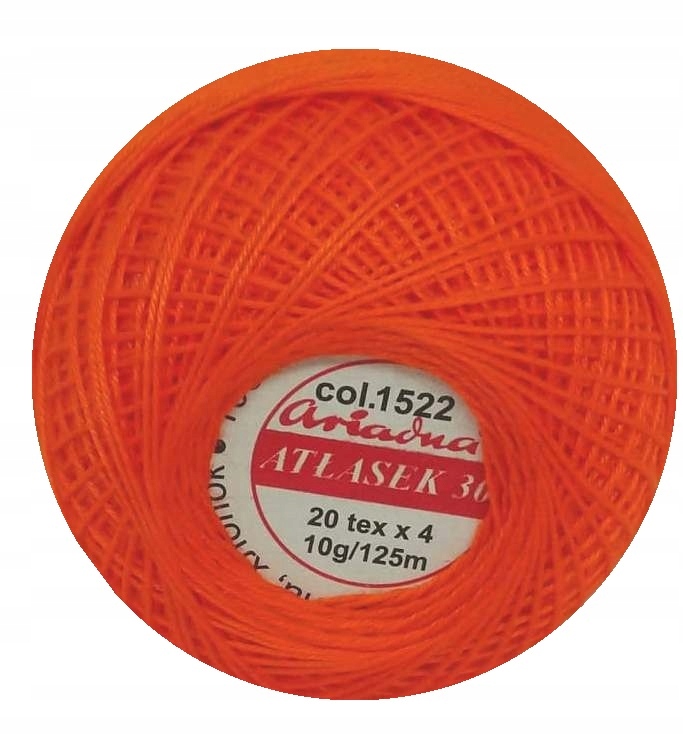 Kordonek Atłasek 30 10g/125m pomarańczowy 1522