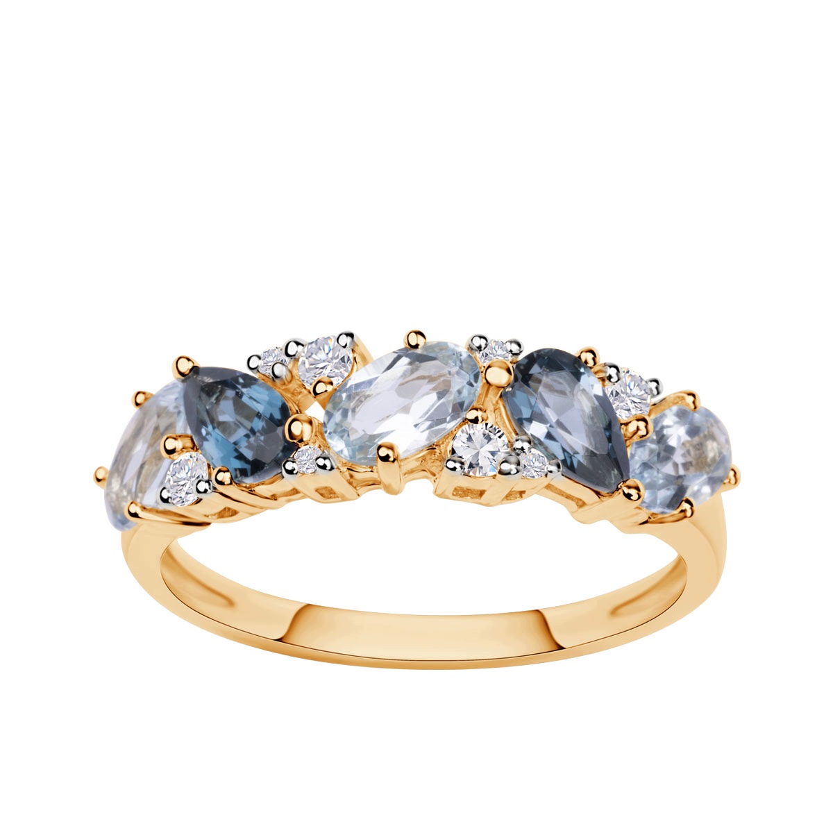 Złoty Pierścionek z Topazem r19 Verona Jewellery