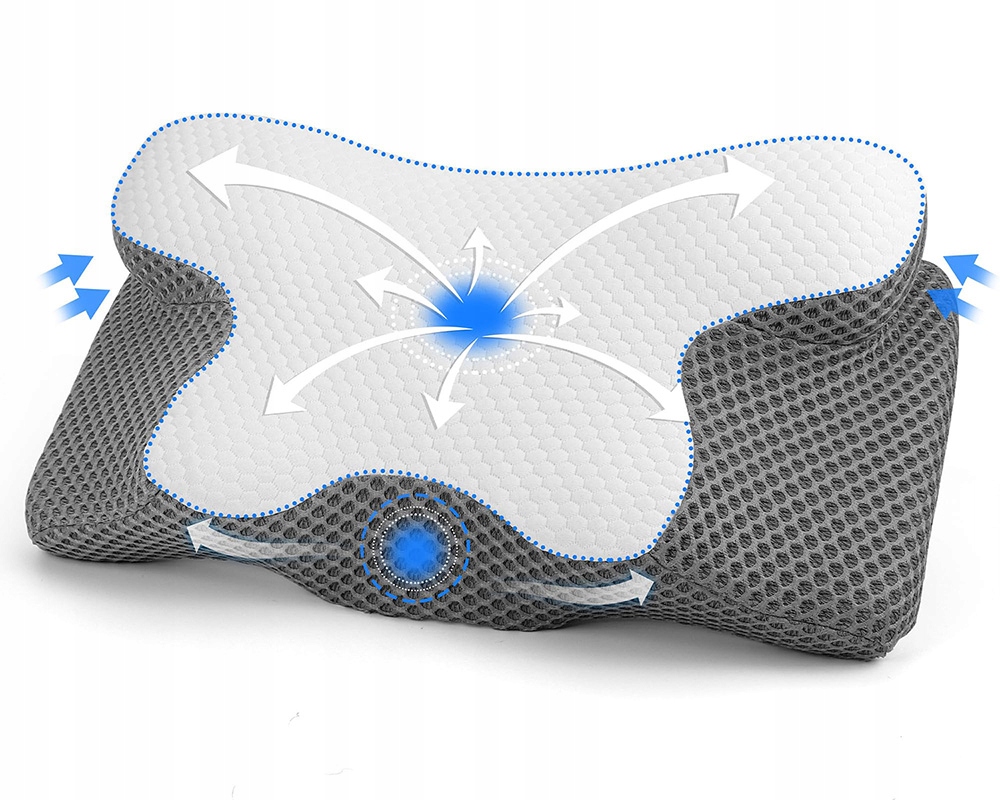 Poduszka Ortopedyczna Do Spania Na Boku I Brzuchu Poduszka Szyjna 60 X 34CM