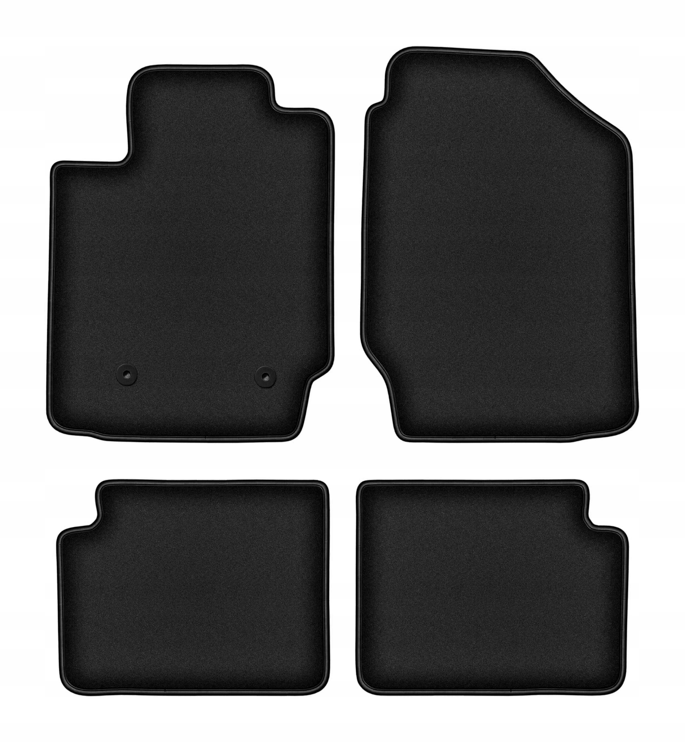 Velúrové automobilové koberčeky čierne 4 ks pre: Pontiac Vibe 2003-2008