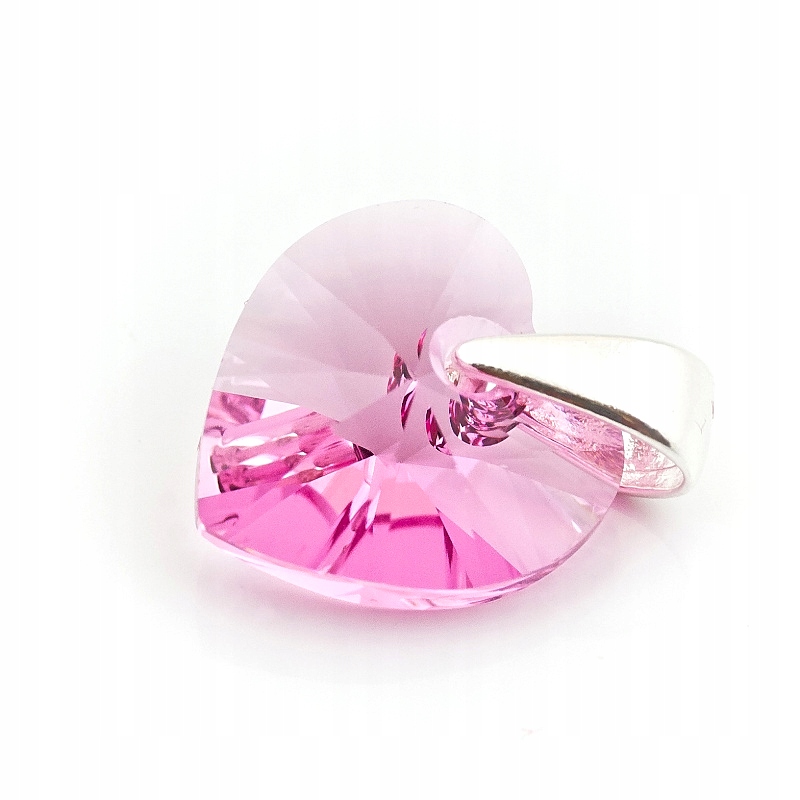 

Wisiorek srebrny 925 z kr. Swarovski Serce 10 Rose