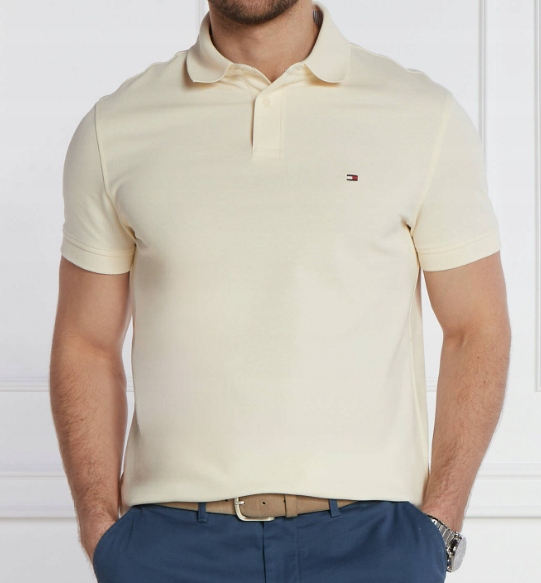 Tommy Hilfiger Pánská polokošile Béžová (krémová) Velikost XL