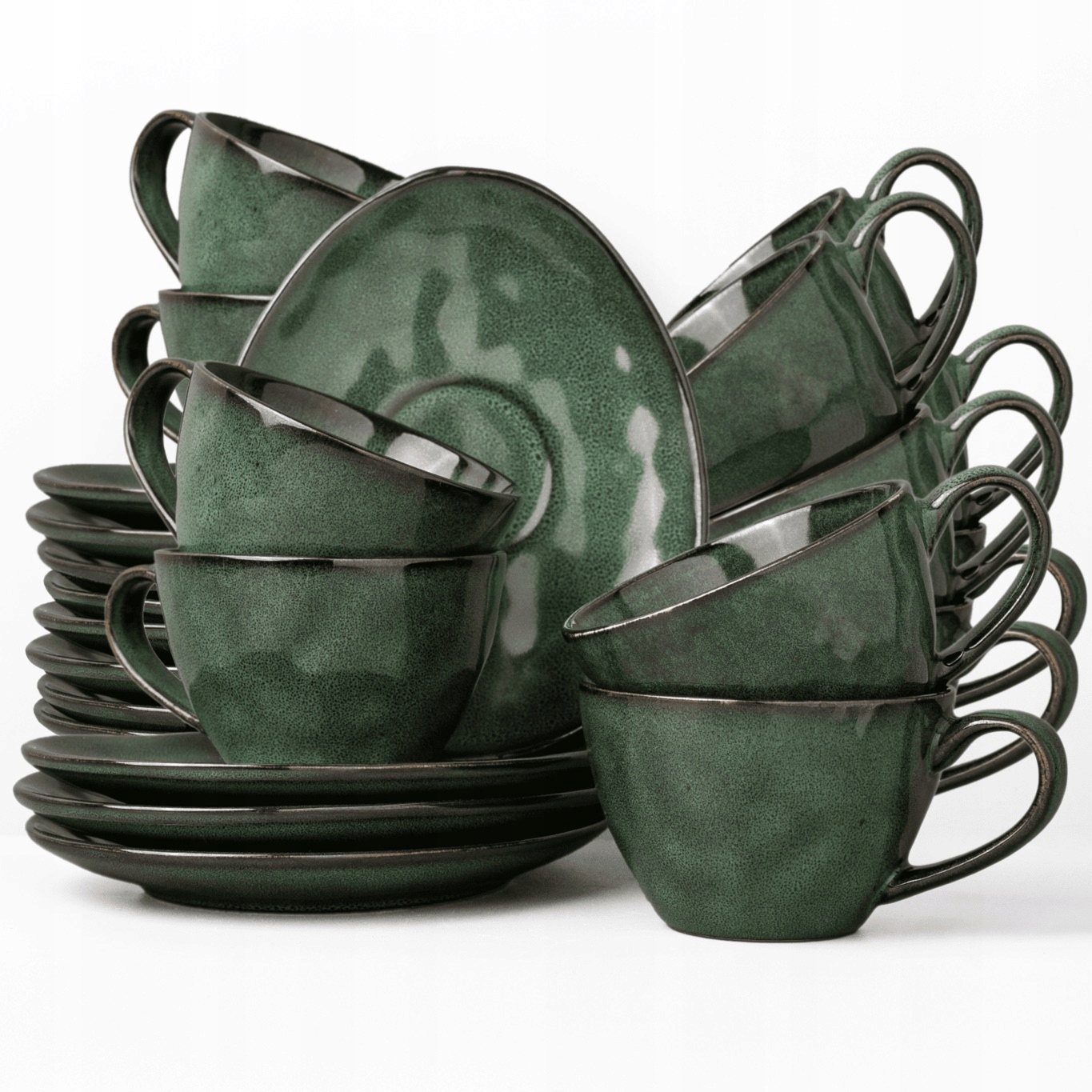 Moderný Kávový Servis Pre 12 Osôb Na Kávu Do Umývačky Riadu, Komplet Zelený