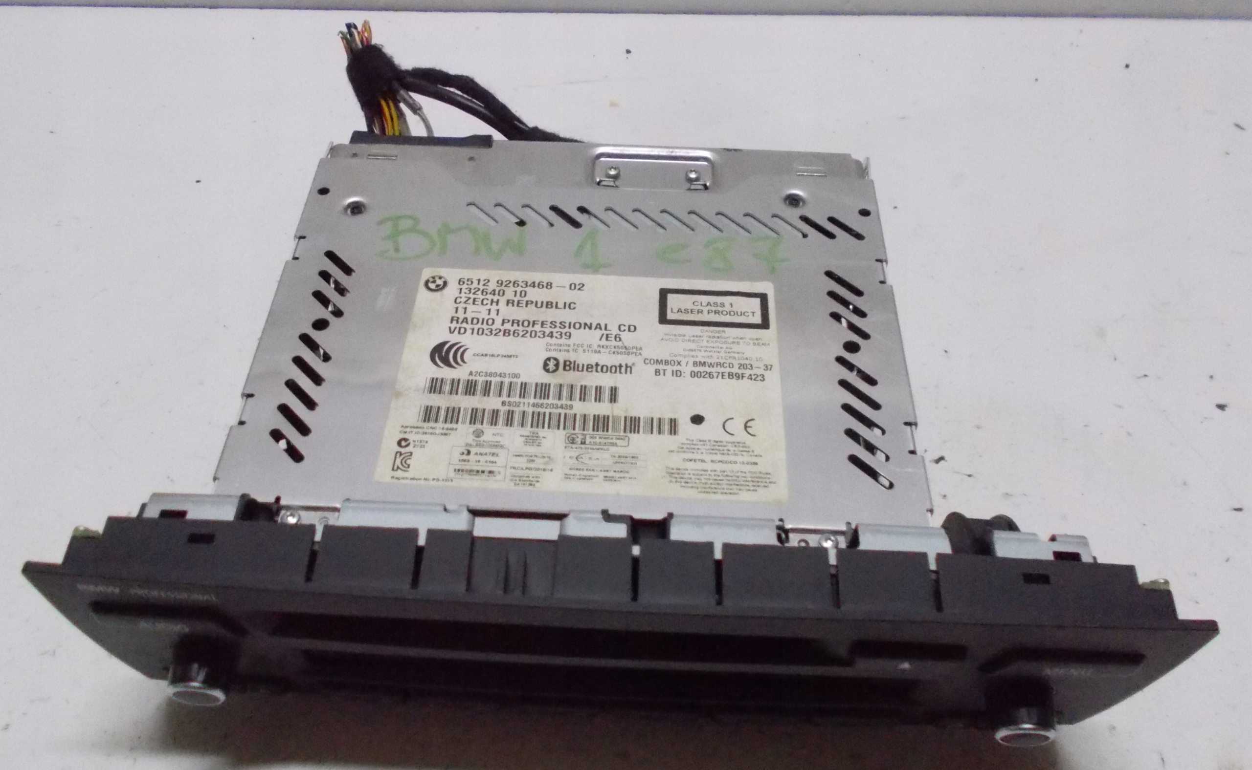 BMW E87 2.0 D 11R radio CD 9263468