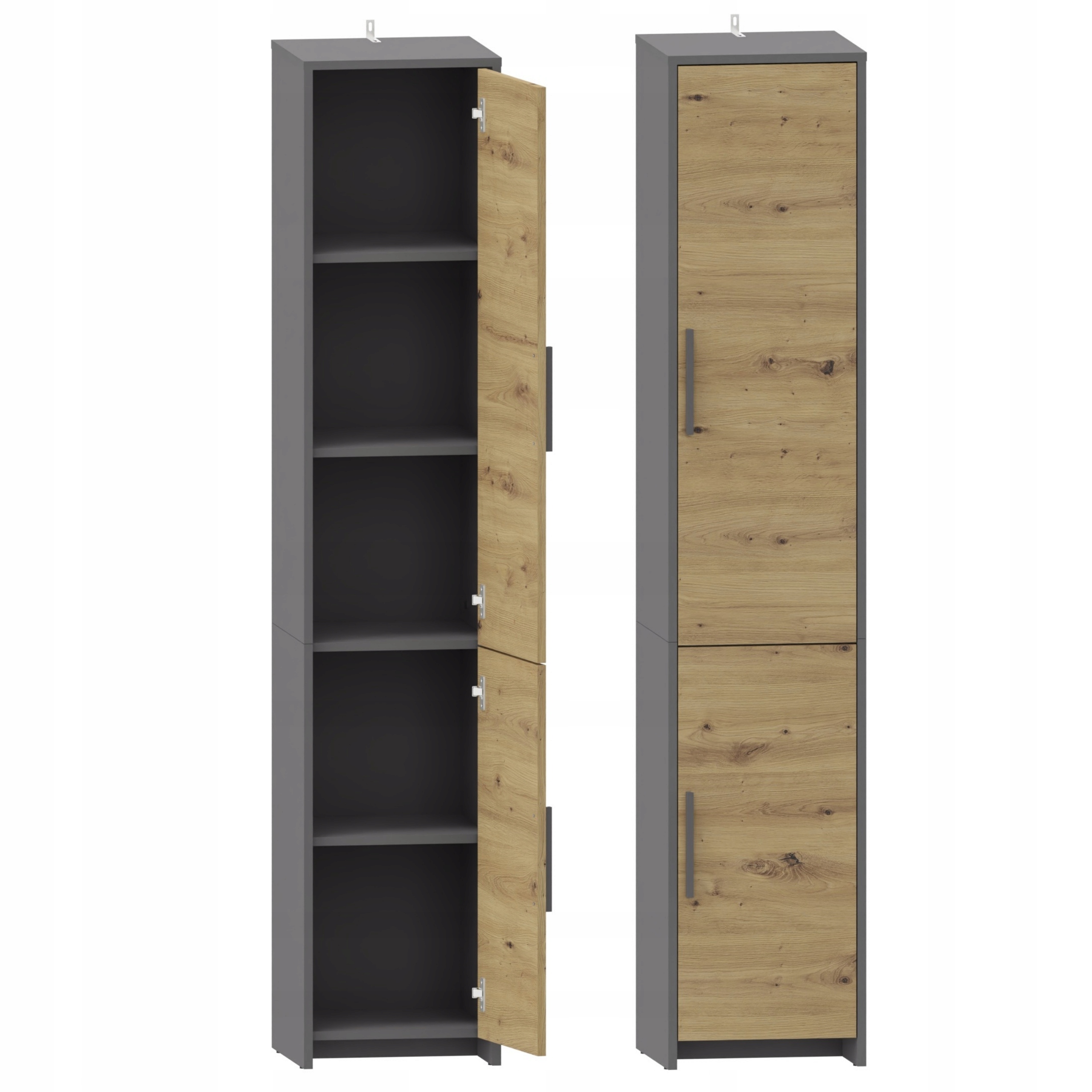 Regál Altivo Reg 36 2D artisan-antracit uzavretý knihy priečinky kancelária