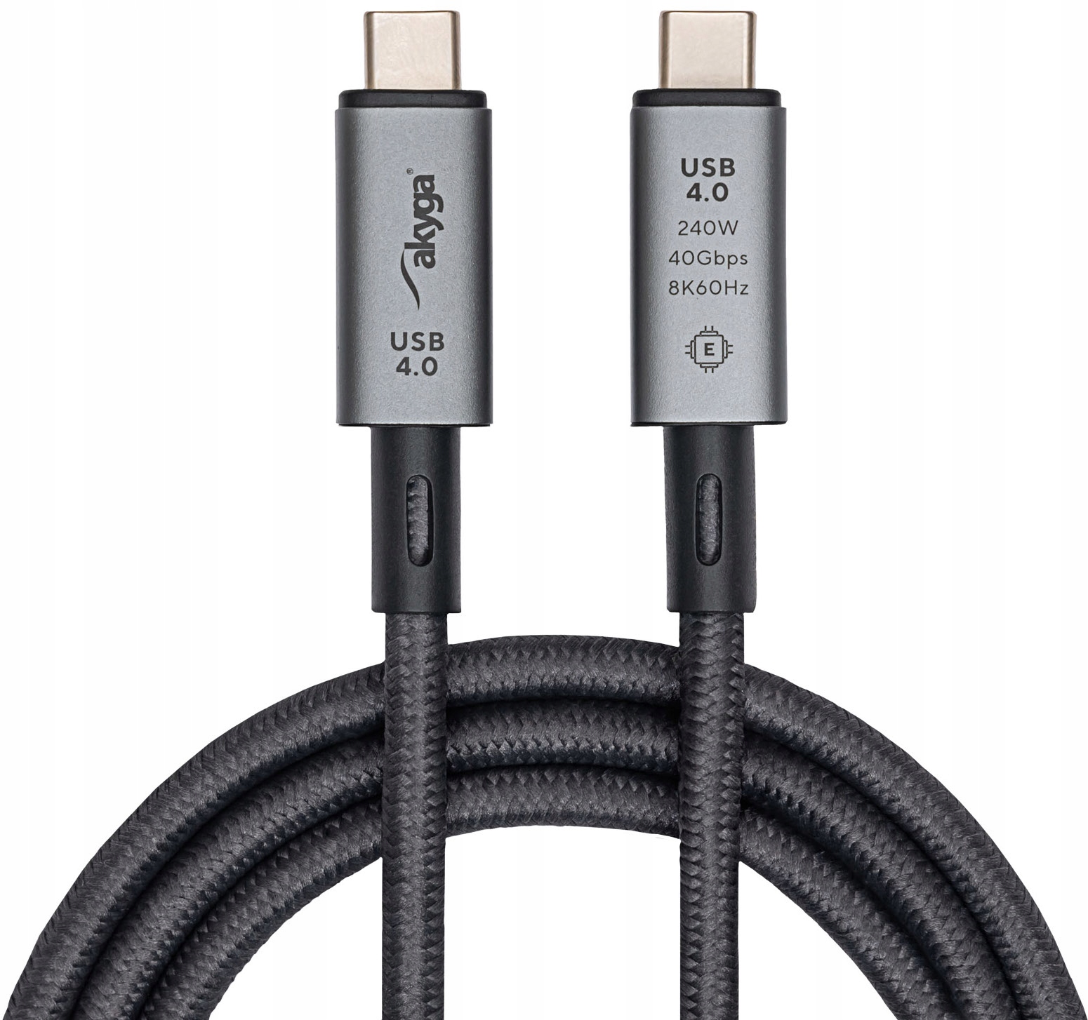 AKYGA Kabel USB Akyga AK-USB-45 USB type C (m) / USB type C (m) ver. 4.0 240W 40Gb/s 1m — 5
