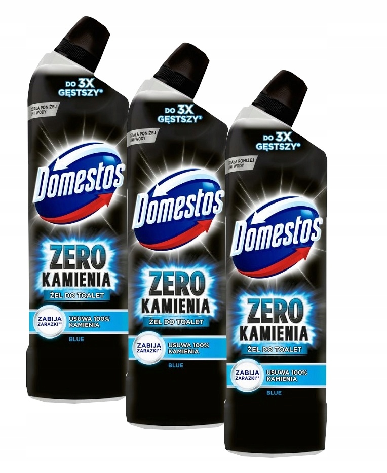 

Domestos Zero Kamienia Żel płyn Wc Blue 750 ml x3