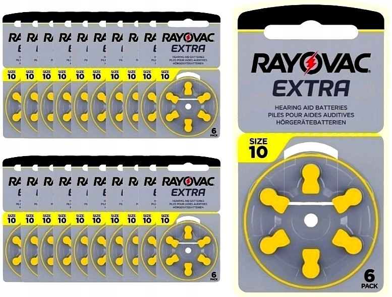 

Baterie Słuchowe Rayovac 10 Mf PR70 ZincAir 120szt