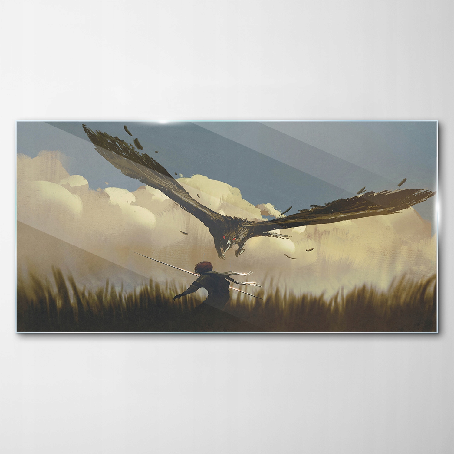 

Hartowany Obraz Szklany Orzeł Atak Wojownik 140x70