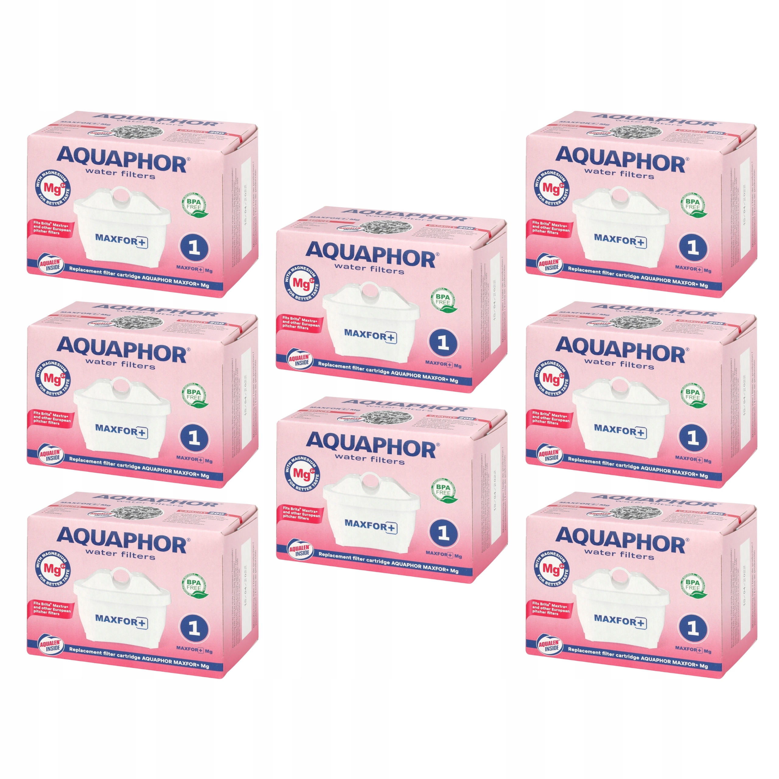 Wkład filtrujący filtry do wody Aquaphor Maxfor+ Mg 8 Filtrów z magnezem