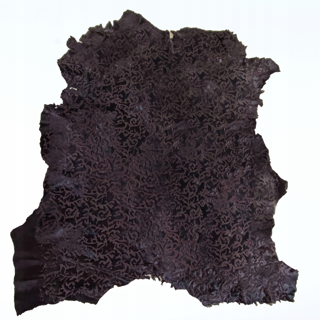 Přírodní kůže hnědá s vlasem Pony laserem řezaná