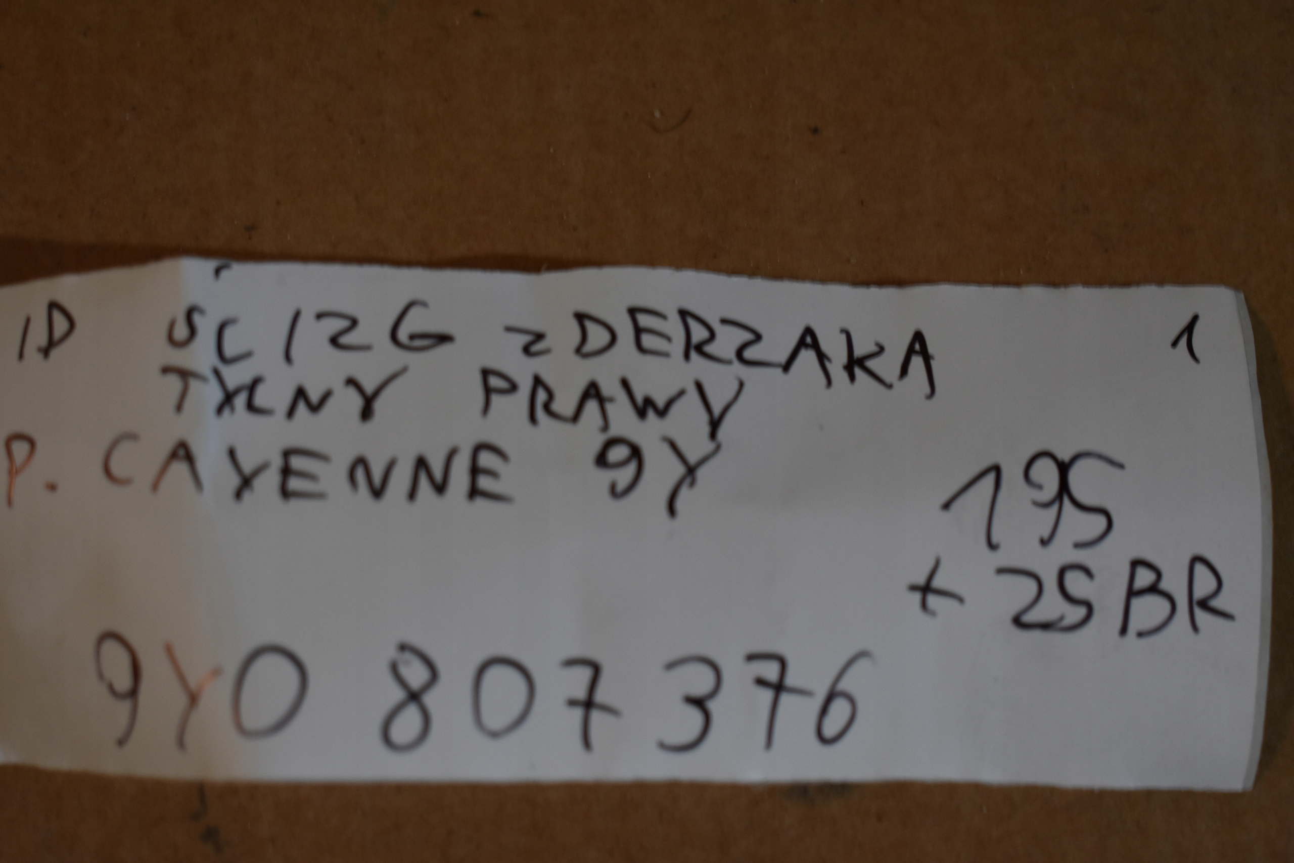 IDEALNY bumper bracket rear right PORSCHE CAYENNE 9Y 1