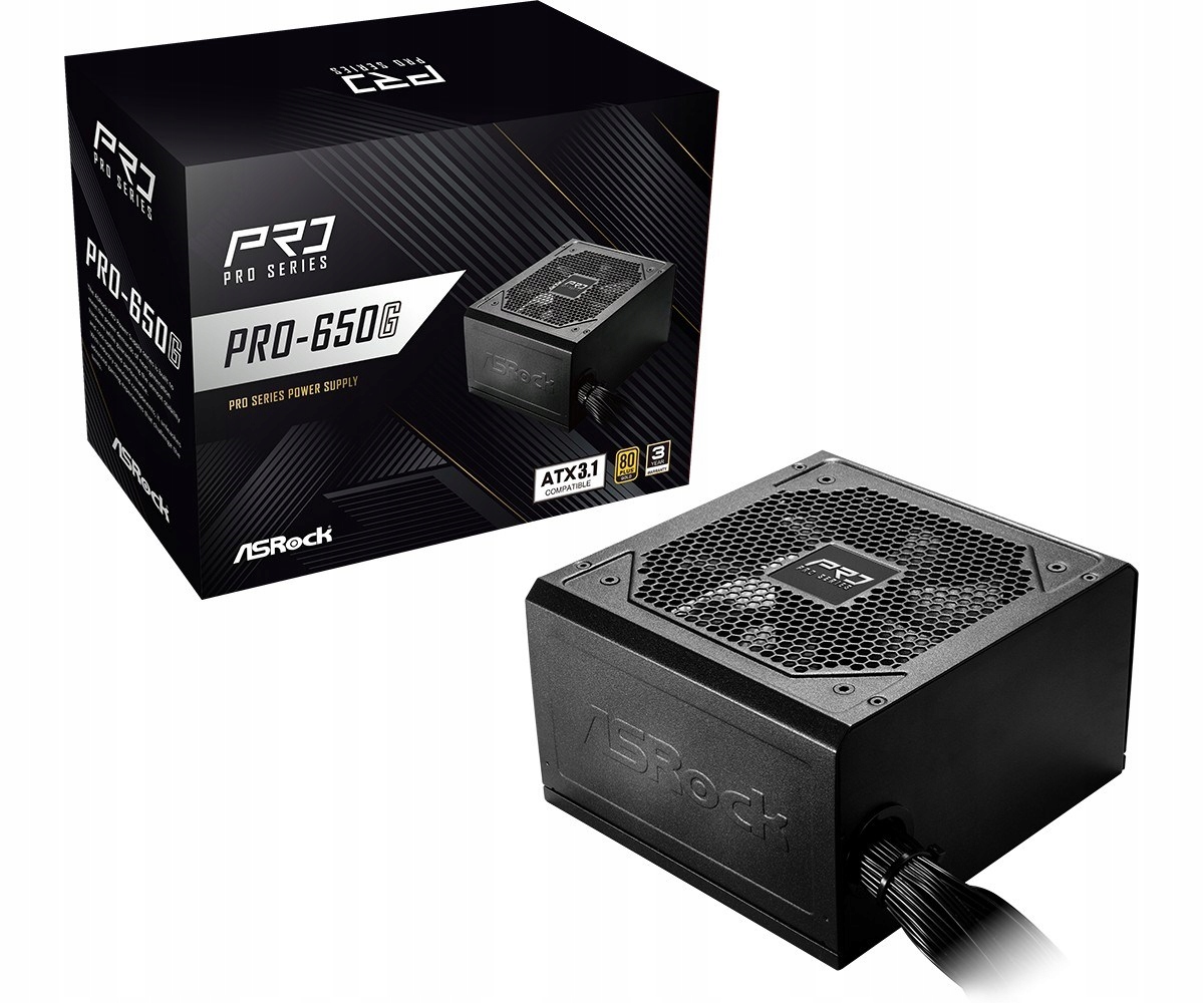 Napájací zdroj ASRock PRO-650G 650W 80 Plus Gold
