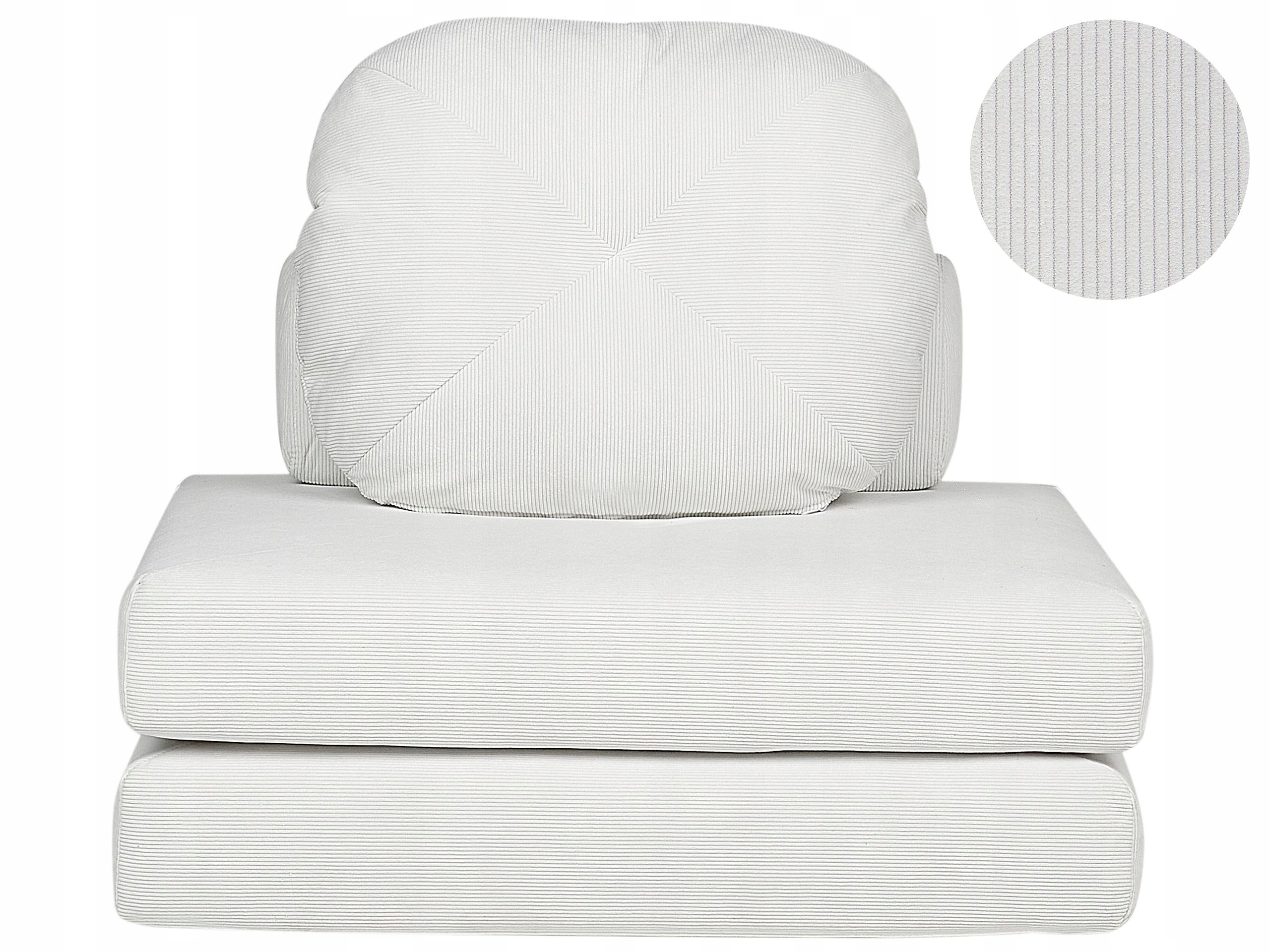Sofa rozkładana do spania 1-osobowa biała