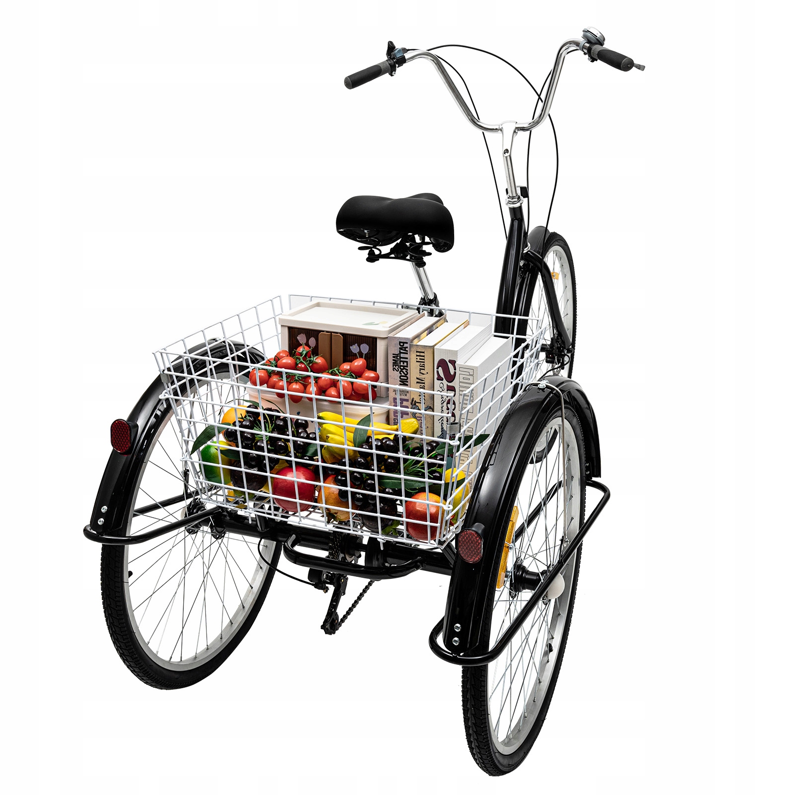 26’ 6-biegowy czarny trójkołowiec dla dorosłych Kolor czarny