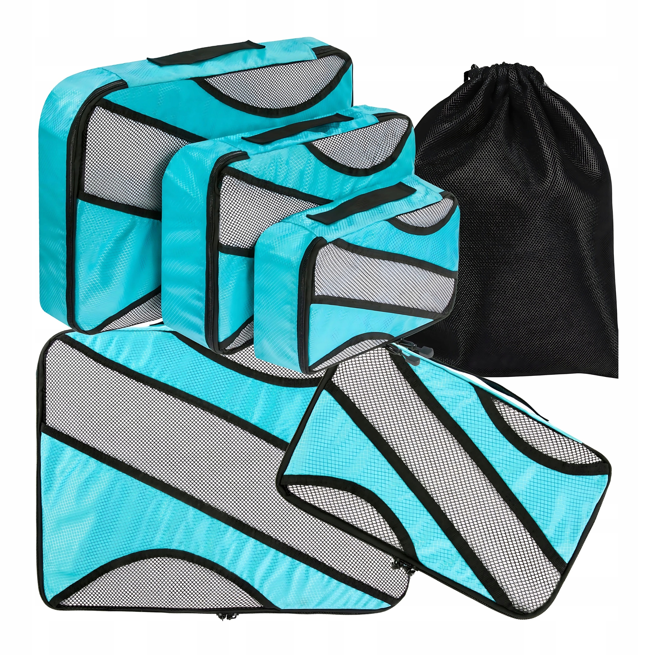 Zestaw Organizer Podróżny na Bieliznę do Walizki Szafy Pokrowce Torby 6 szt