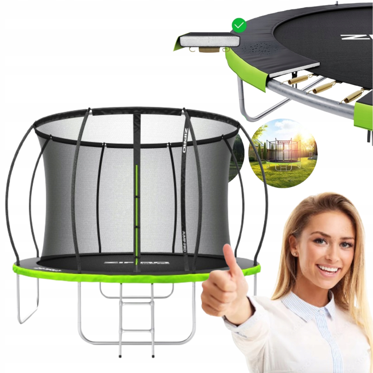 Trampolina Ogrodowa Z Siatką Wewnetrzną Dla Dzieci 10FT 312cm Do Ogrodu