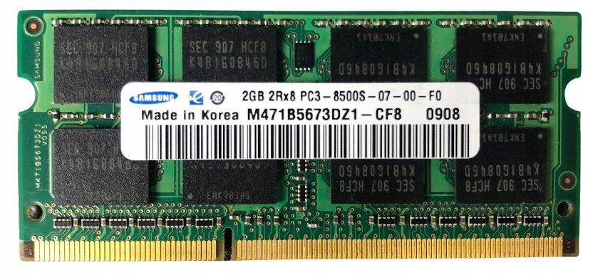 PAMIĘĆ RAM 2GB DDR3 PC3-8500S SODIMM do laptopa