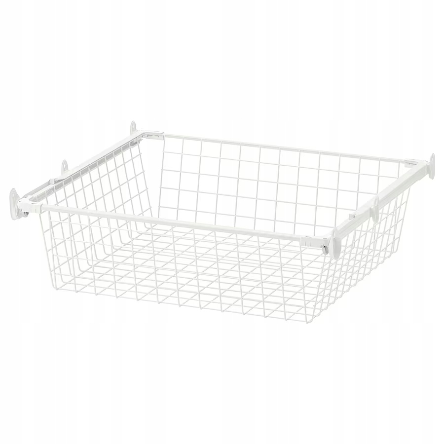 Ikea Hjalpa Drátěný koš bílý 60x55 cm vodítko