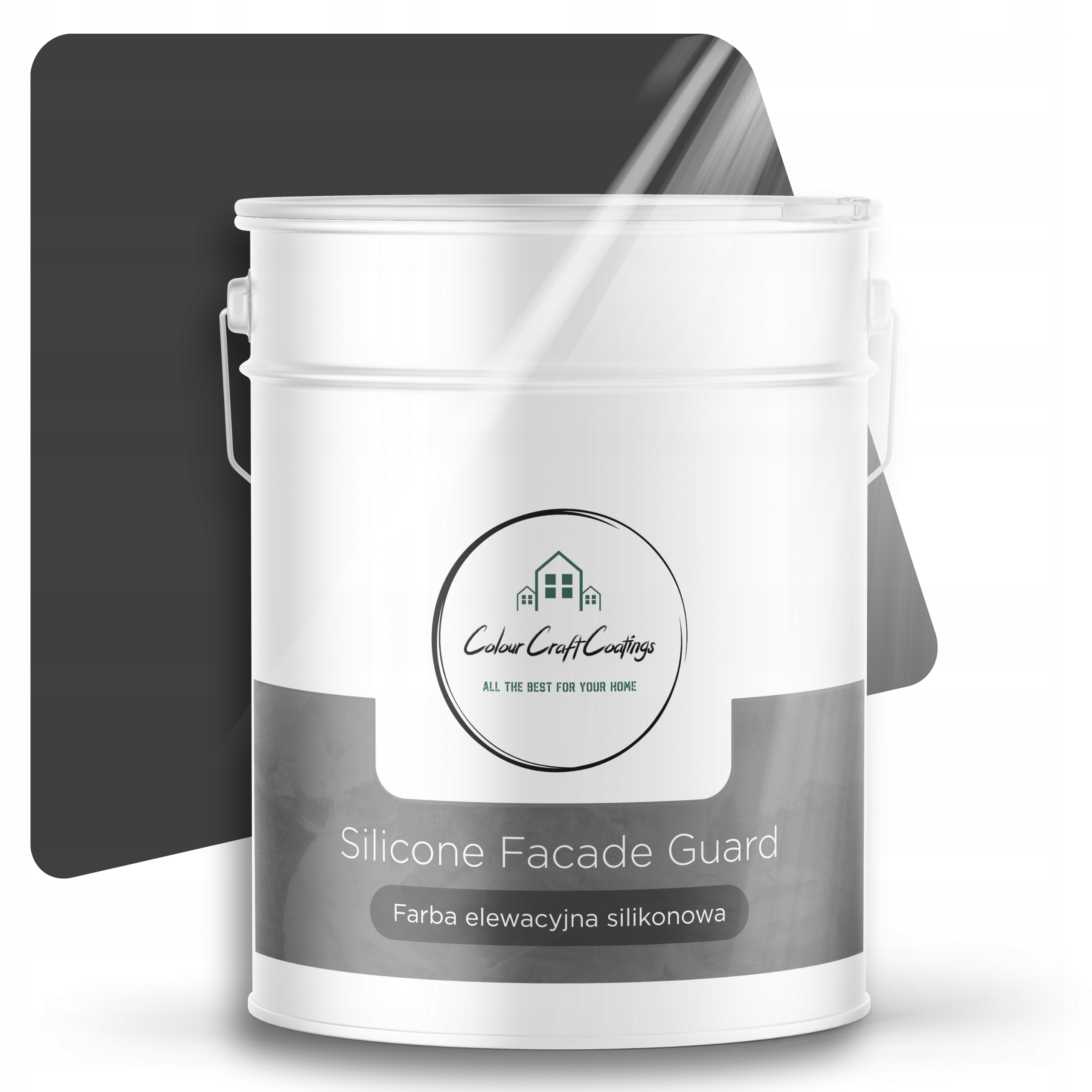 Fasádna Farba Vonkajšia Silikónová Čierna 10 L F268
