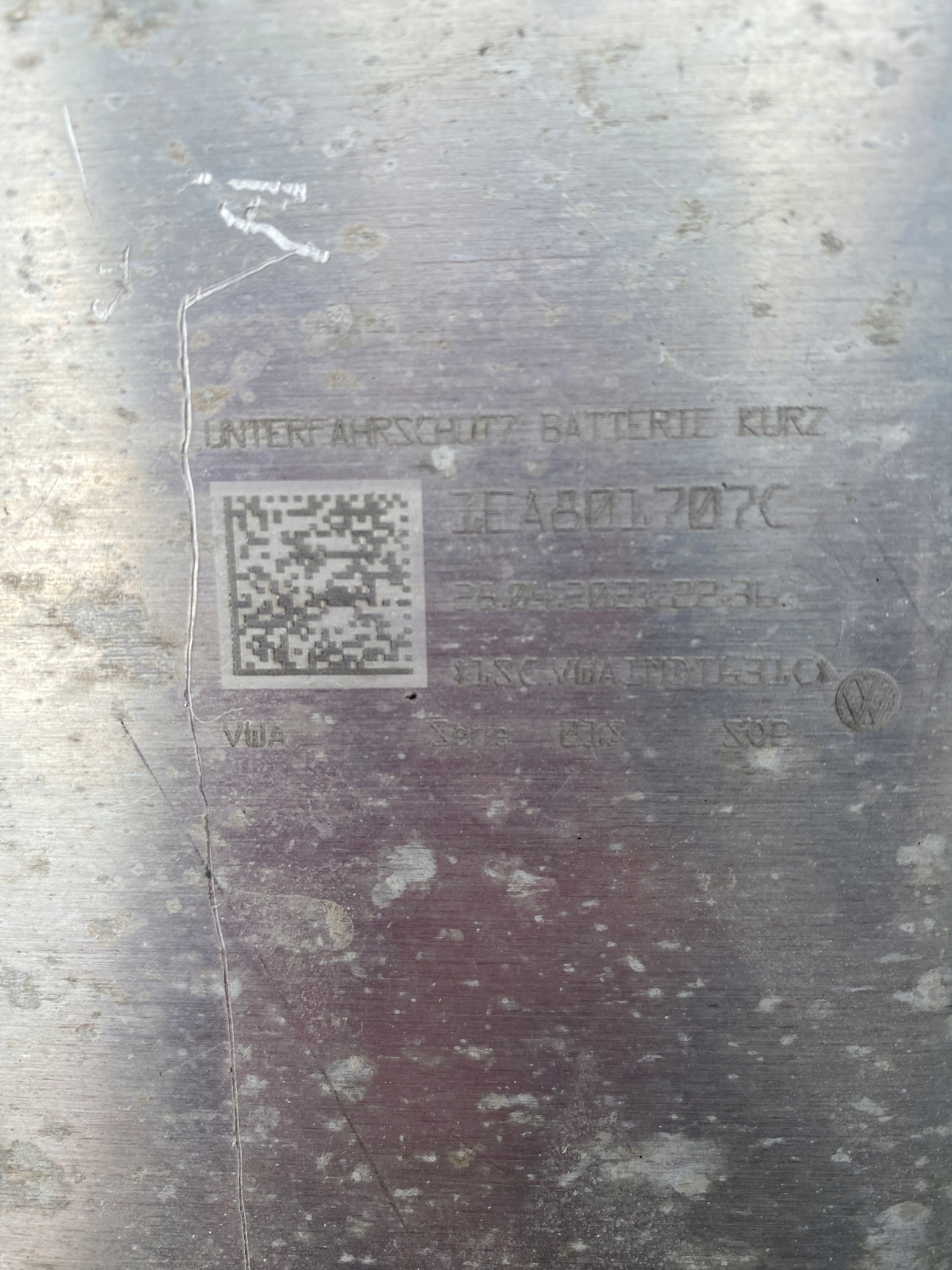 blende abdeckung BATERI batterie WV ID.3 ID3 NR.123