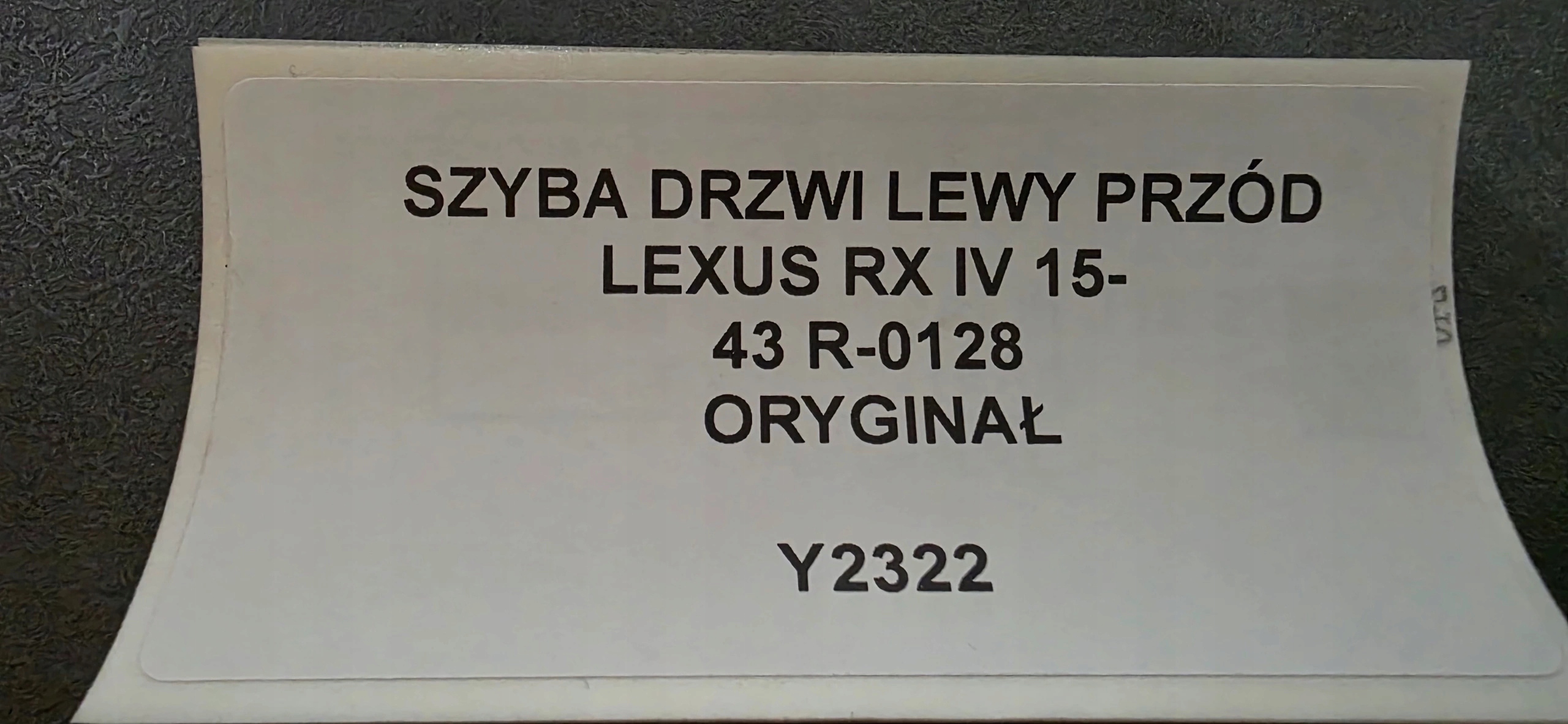 window door left front LEXUS RX IV 15- original 43R-0128