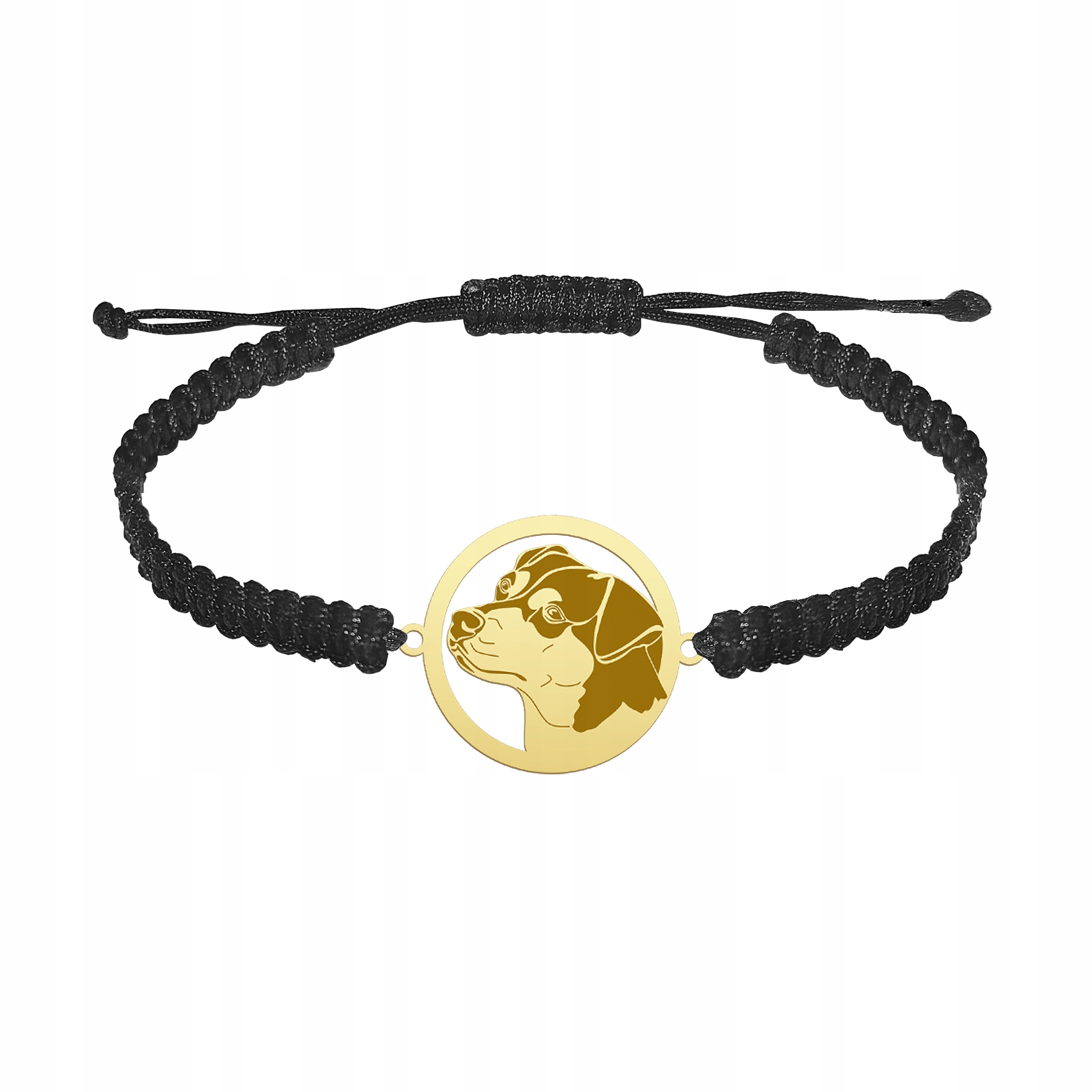 Zlatý náramek Brazilský teriér 925 Šperky Dárek Makramé Gravírování