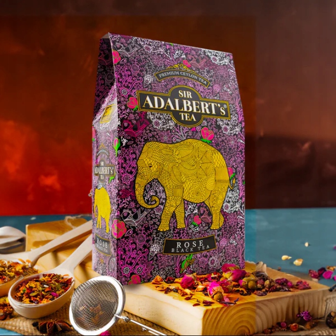 ADALBERT'S ROSE BLACK TEA herbata czarna LIŚCIASTA RÓŻA cejlońska 100 G Waga 100 g