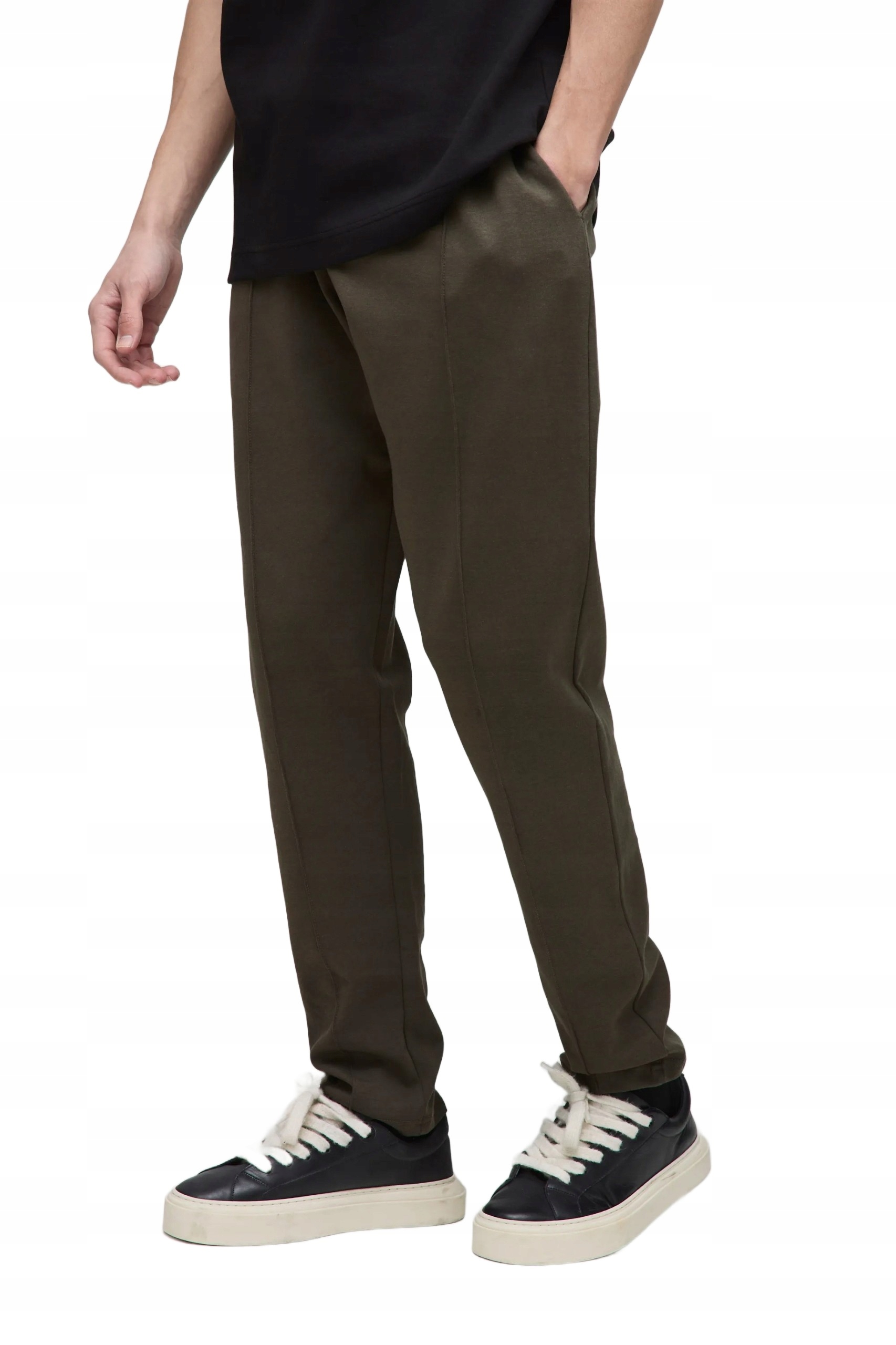 Boohooman Pánské Khaki Tepláky Jednoduché Bez Vzoru Dlouhé M Z3A