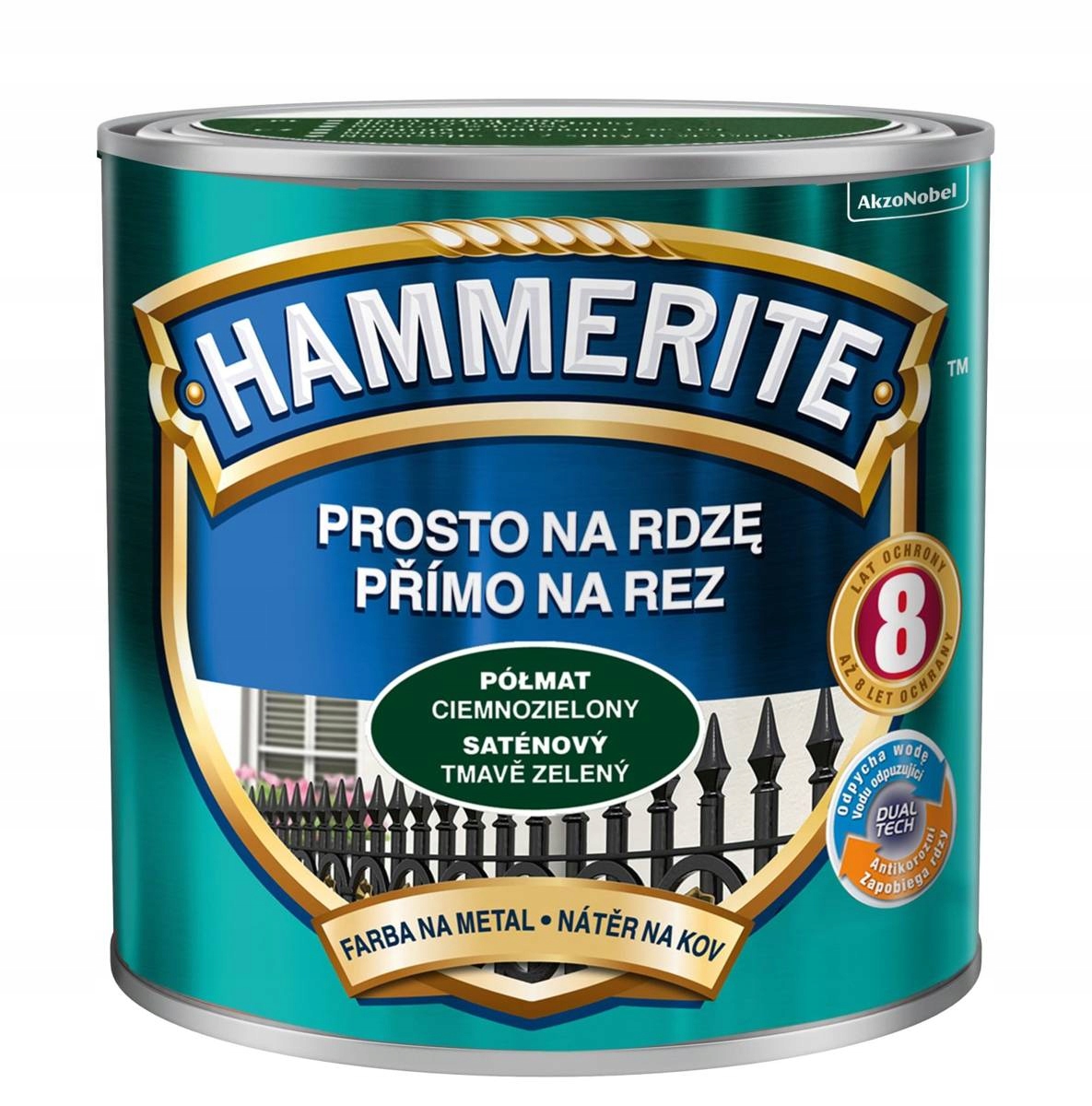 

Hammerite Farba na rdzę 0,25L Zielony Półmat