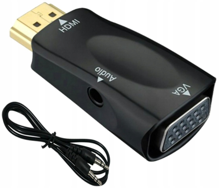 ADAPTER KONWERTER HDMI VGA KABEL MONITOR AUDIO USB