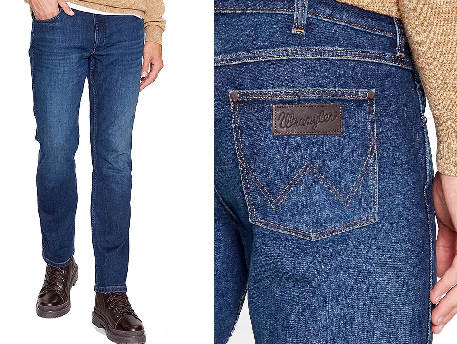 Wrangler Kalhoty Jeans Greensboro 803 W38 L34 tmavě modrá