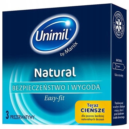 

Prezerwatywy Unimil Natural nawilżane i klasyczne
