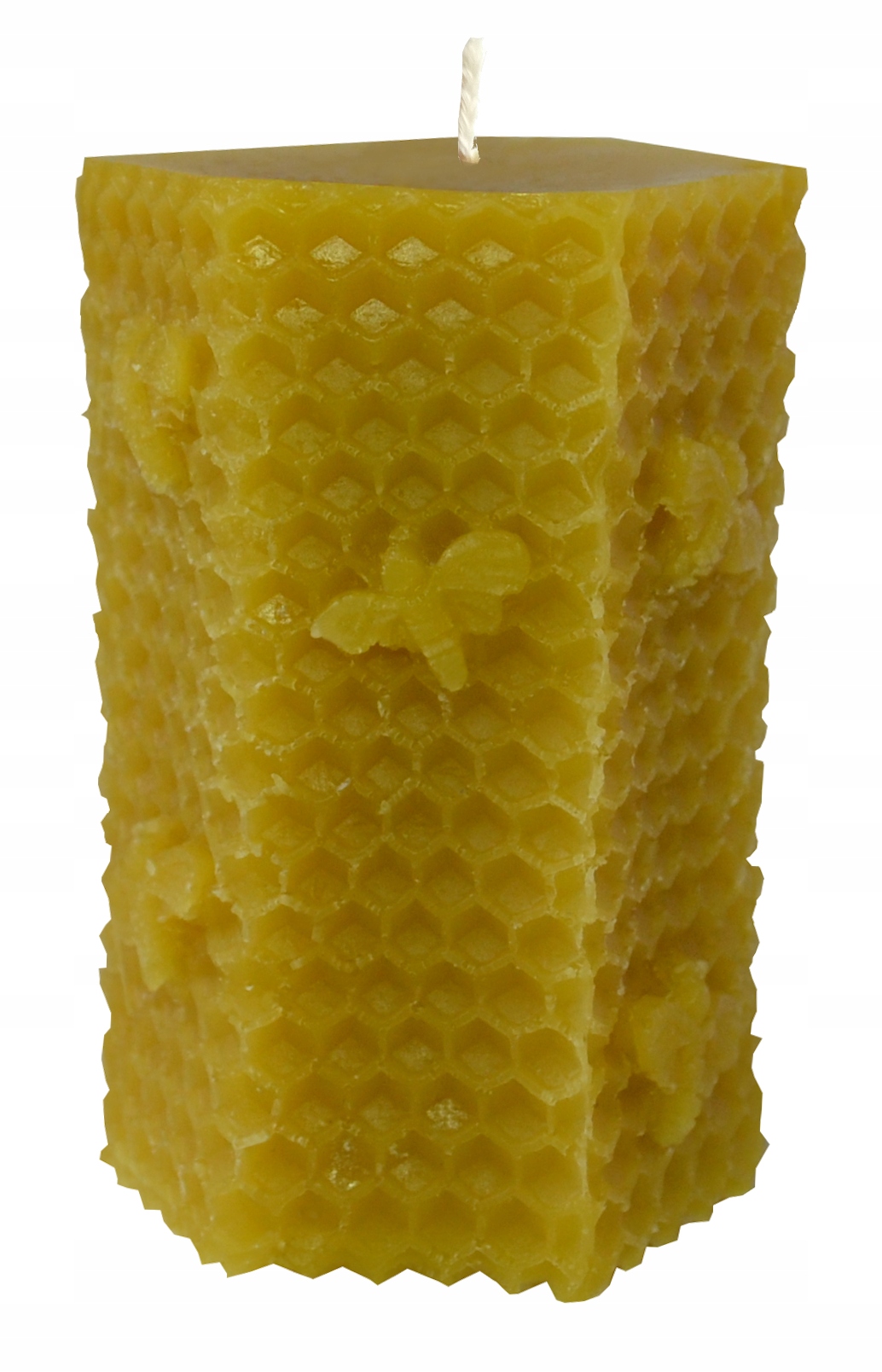 

Świeca Sześcian Z Pszczołami wosk pszczeli S036