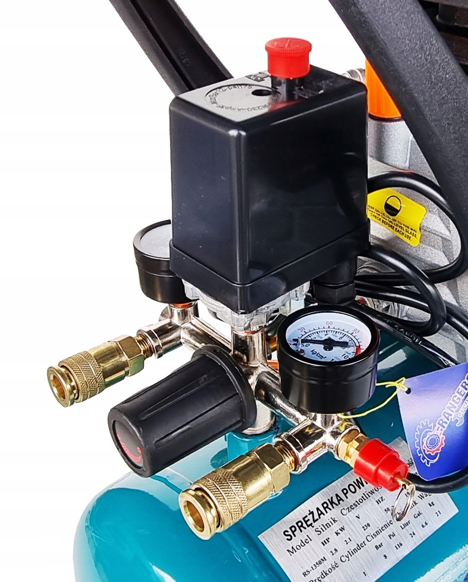 24L SPRĘŻARKA KOMPRESOR OLEJOWY 8 BAR MOCNY CICHY Model RS1350