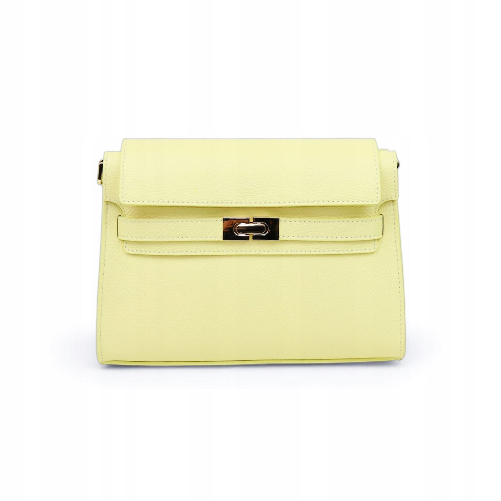 Kabelka Kufřík z přírodní kůže Mia-M Žlutá