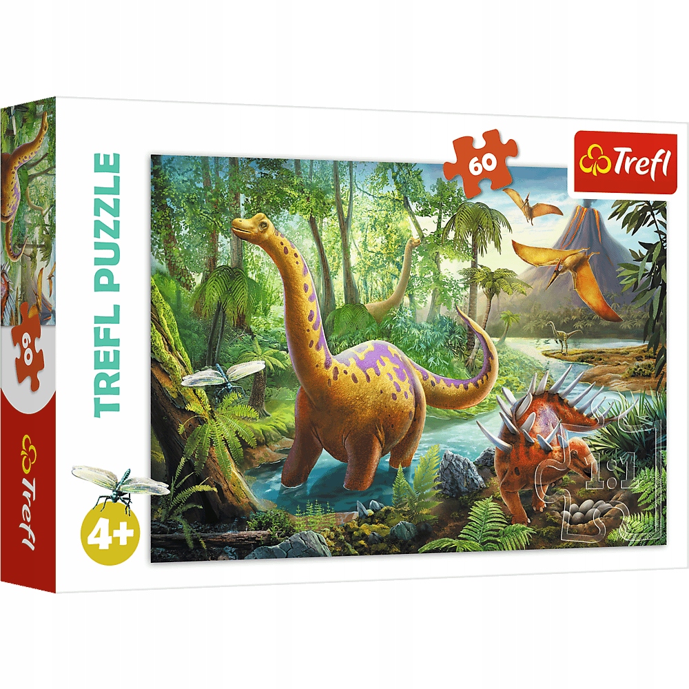 Puzzle 60 Układanka Dla Dzieci Zwierzęta Dinozaury Pterodaktyl 4+ Trefl-Zdjęcie-0