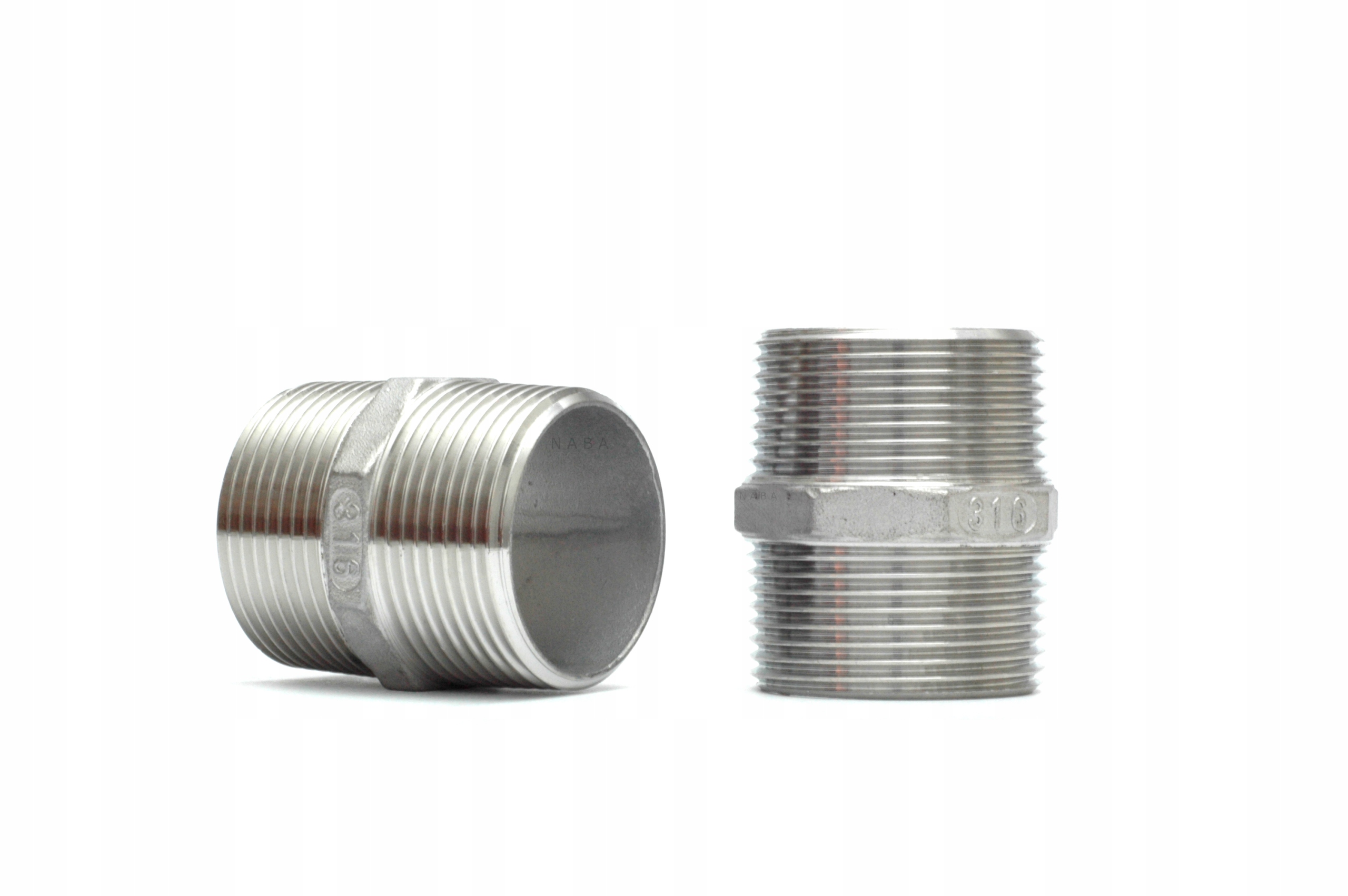 

1/2" Nypel Nierdzewny 2-STR DIN2990 Inox 316