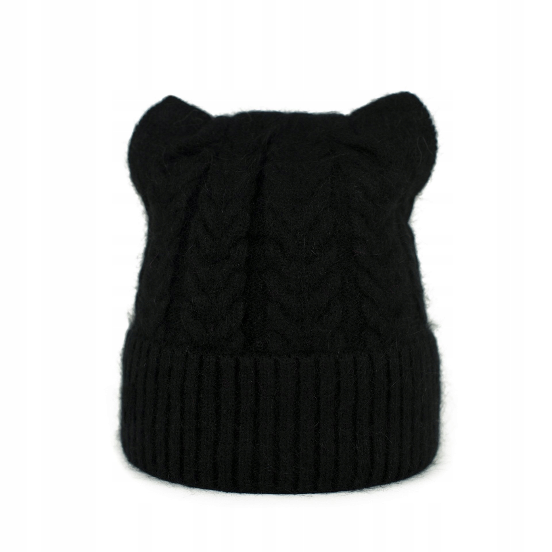

Czapka Beanie Z Kocimi Uszkami Czarna Na Zimę