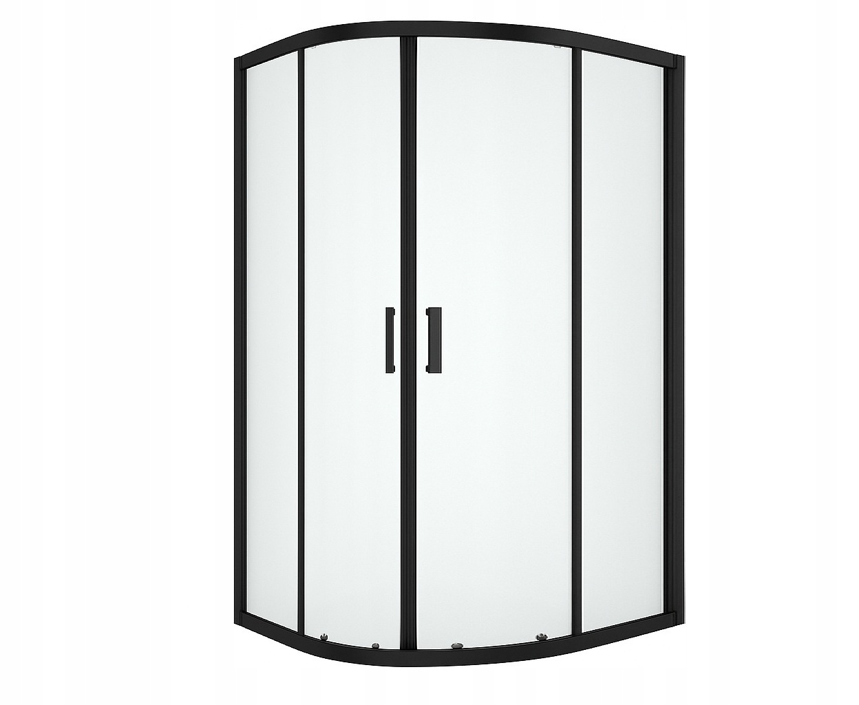 Kabina Asymetryczna rozsuwana Varia Black 120x85 Czarna półokrągła K-5478