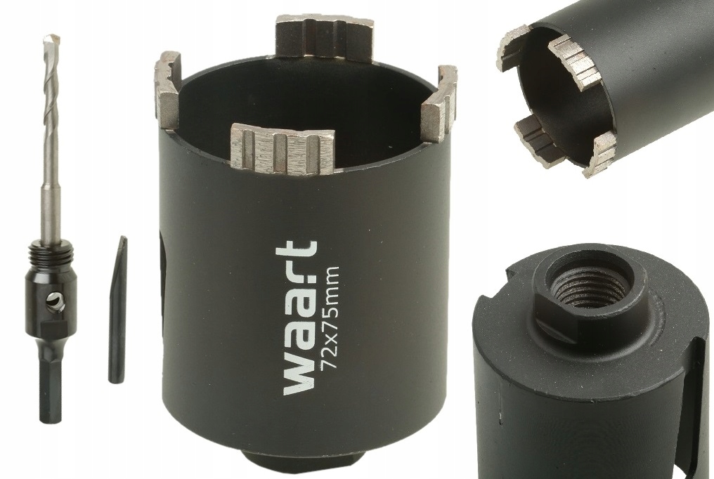 Korunkový Vrták Na Betonu Diamantový Turbo 72 mm Adaptér Hex Fréza S Adaptérem