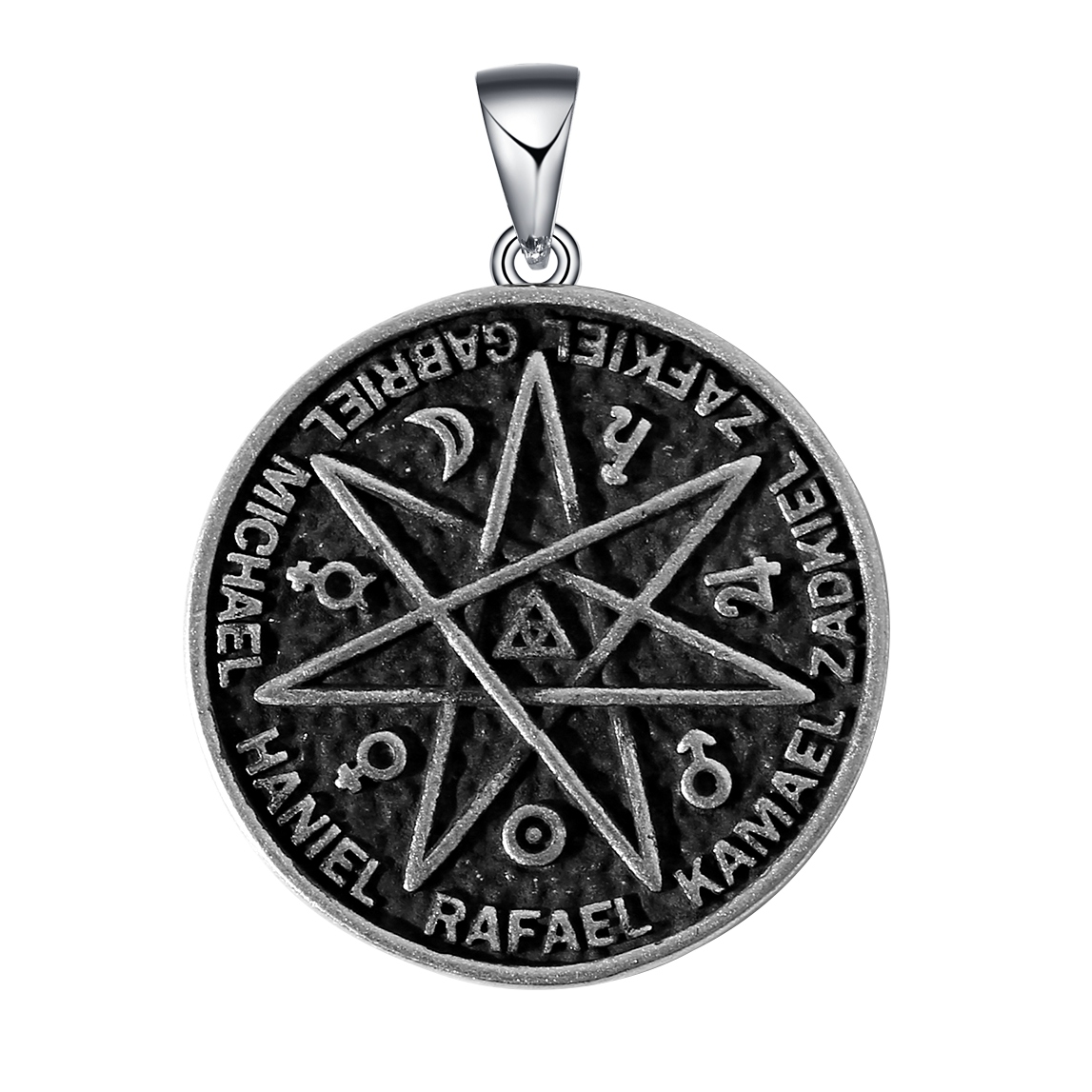 Medailon Talisman andělů archanděl Gabriel amulet 7 archandělů stříbro 925