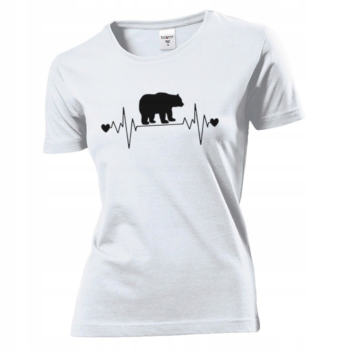 

Koszulka damska Linia życia Ekg niedźwiedź XL