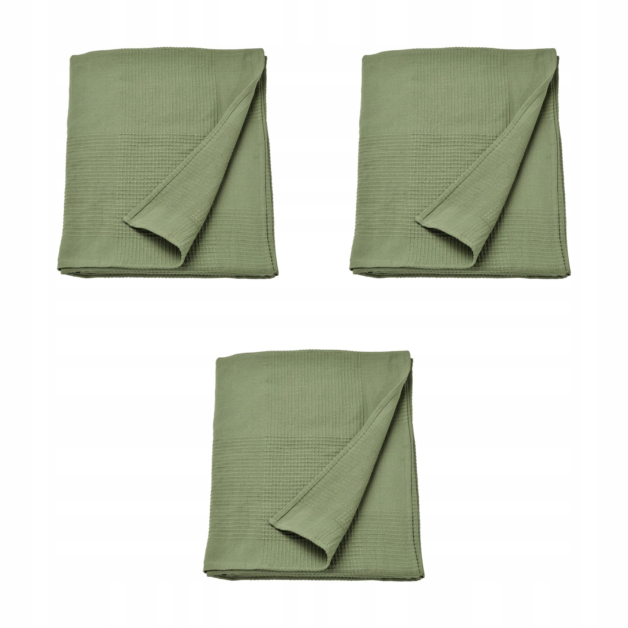 3 ks Přehoz Indira Šedozelená 150x250 cm 100% Bavlna