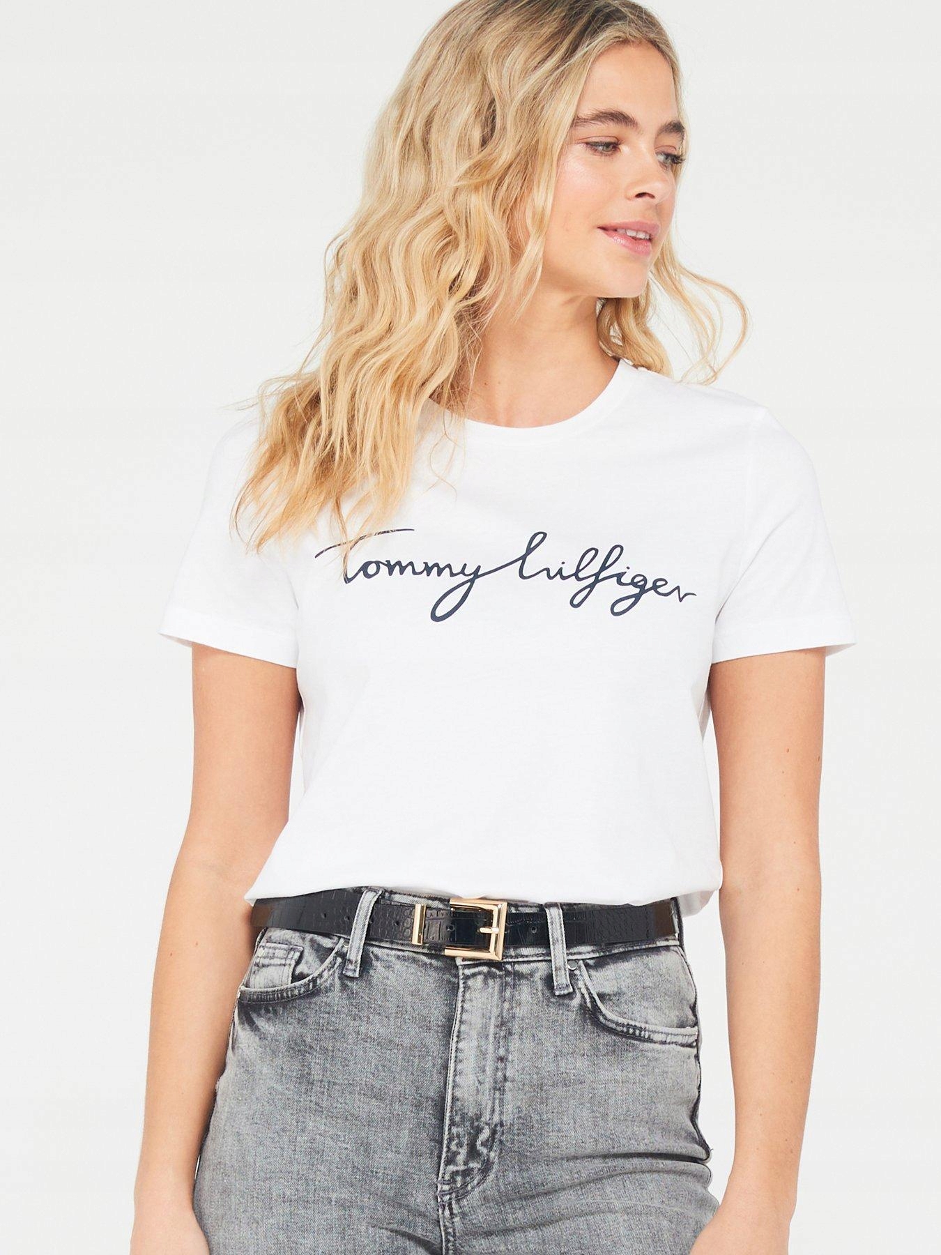 Tommy Hilfiger Dámské Tričko WW0WW24967 100 L