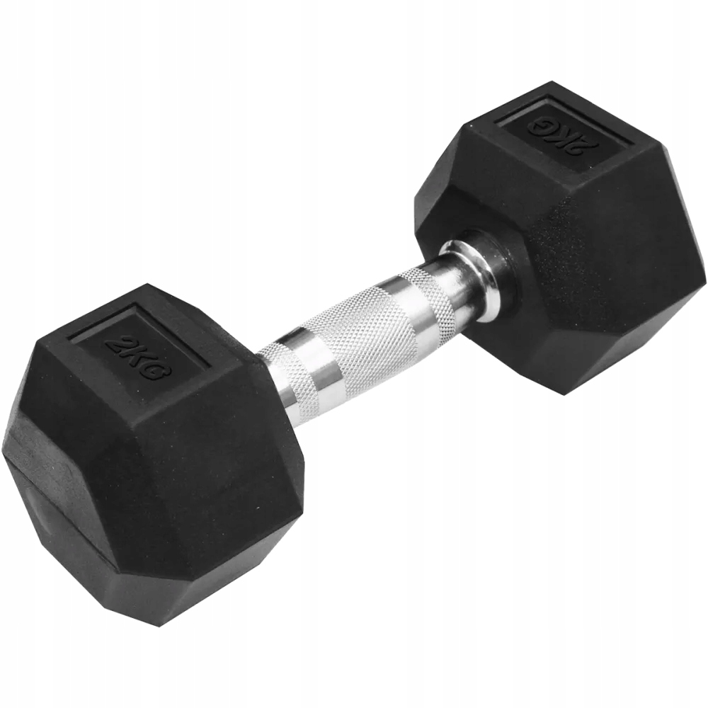 Hantla stała gumowana hex 2kg